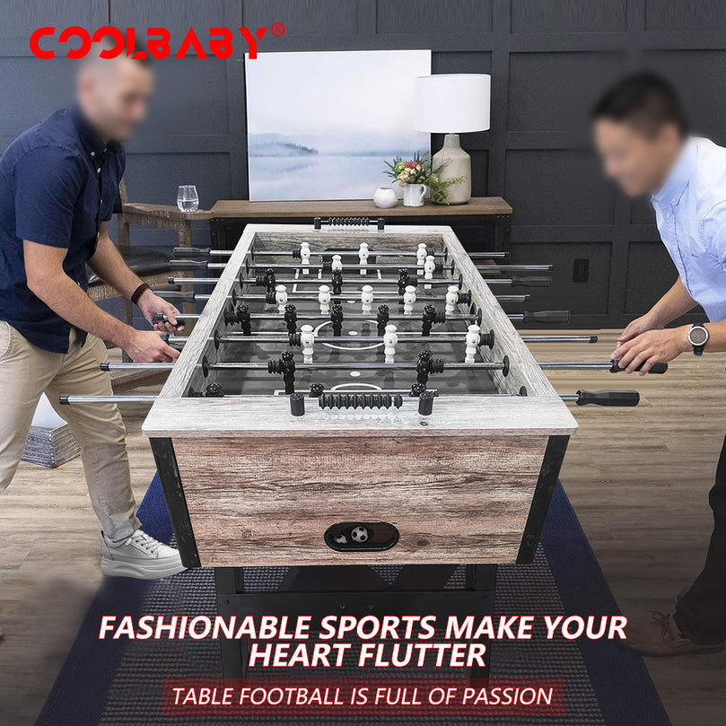 Foosball Table Adult Size - 55",Wood Football Table,Durable & Stylish Designs,Arcade Soccer Table Game for Kids Adults, Game Room, Home, Office, Party
