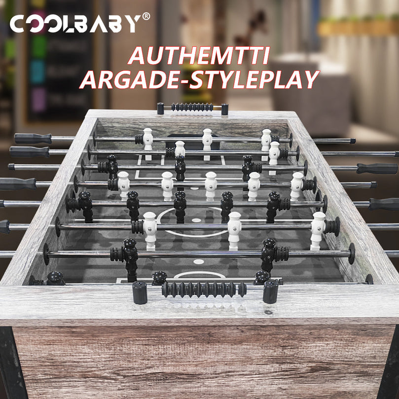 Foosball Table Adult Size - 55",Wood Football Table,Durable & Stylish Designs,Arcade Soccer Table Game for Kids Adults, Game Room, Home, Office, Party