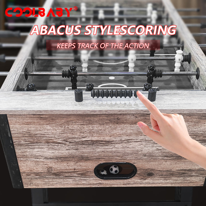 Foosball Table Adult Size - 55",Wood Football Table,Durable & Stylish Designs,Arcade Soccer Table Game for Kids Adults, Game Room, Home, Office, Party