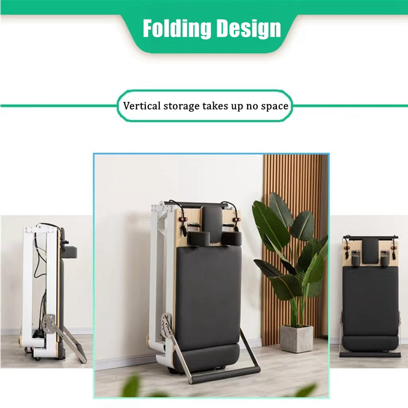 COOLBABY SSZ-PLT04 Pilates Core Bed Yoga Bed Sports Aluminum Alloy Material Home Stretch Home Stretch Training Fitness Equipment Folding Model - COOLBABY