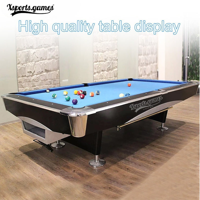 X-Sports Indoor Luxury 9FT Slate Pool Billiards Table – Professional Snooker & Billiard Table for Club Use