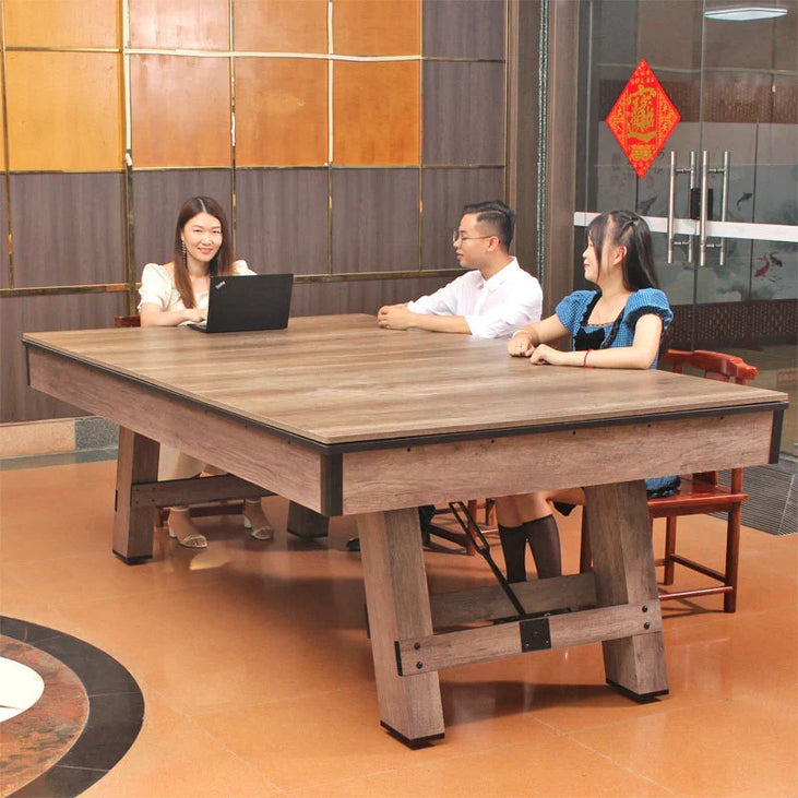 3 in 1 8ft Pool Billiard Table + Household Table Tennis Table +  meeting or dining table Multi Function Game Table-GCC Home Center