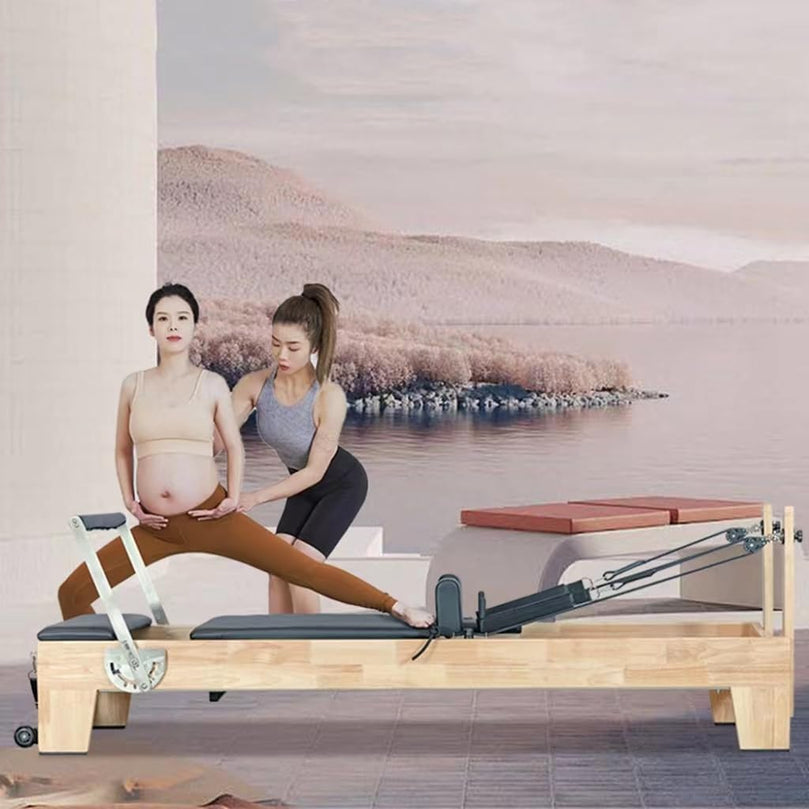 Xsports GS-PLT01 Pilates Reformer Solid Wood Core Bed Multifunctional Yoga Bed