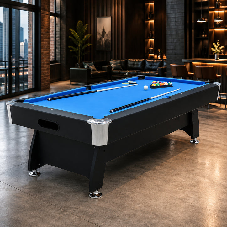 7ft Auto Ball Return Billiard Pool Table for Club Family Indoor Gym Games Billiards Table - All Accessories Included