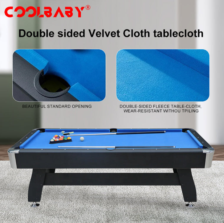 7ft Auto Ball Return Billiard Pool Table for Club Family Indoor Gym Games Billiards Table - All Accessories Included
