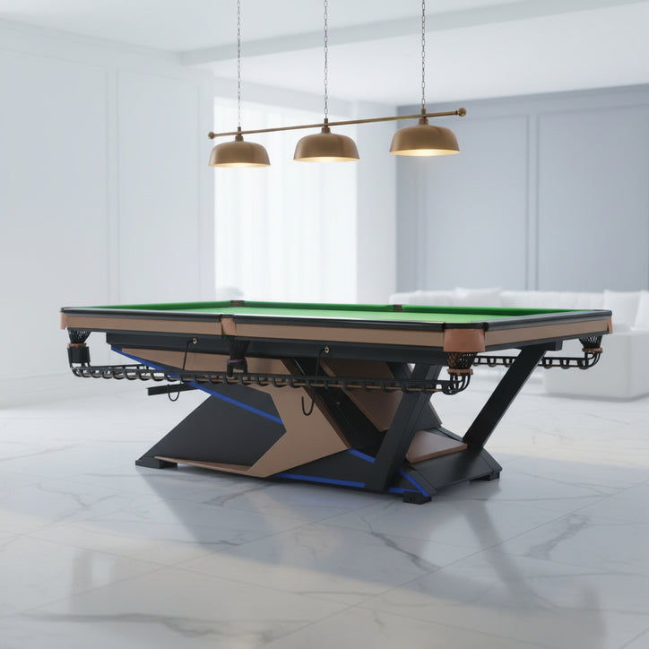 LT Industrial 8ft Billiard Table with Steel Frame, Slate Playing Surface & Professional CPBA Cloth