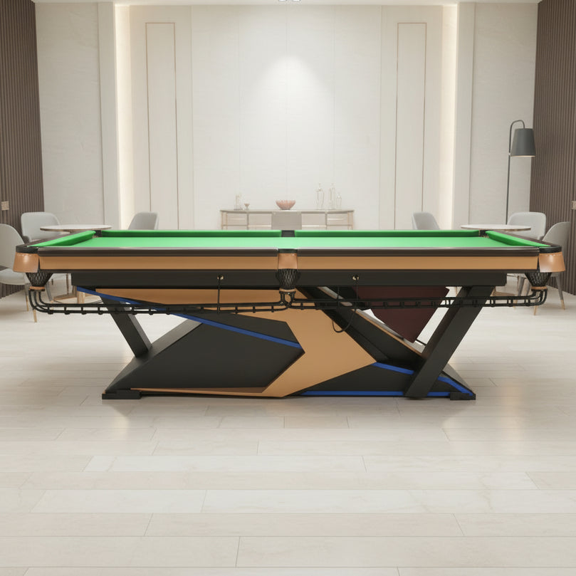 LT Industrial 8ft Billiard Table with Steel Frame, Slate Playing Surface & Professional CPBA Cloth