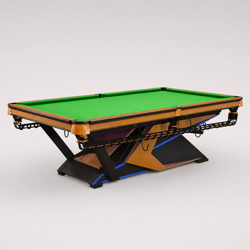 LT Industrial 8ft Billiard Table with Steel Frame, Slate Playing Surface & Professional CPBA Cloth