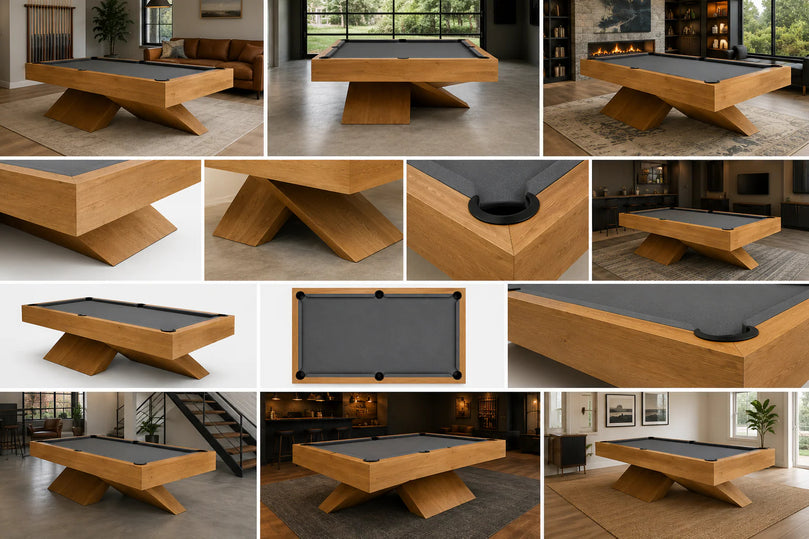 X Avant 8ft Modern Wooden Billiard Table with Slate Bed – Premium Pool Table for Home & Game Room