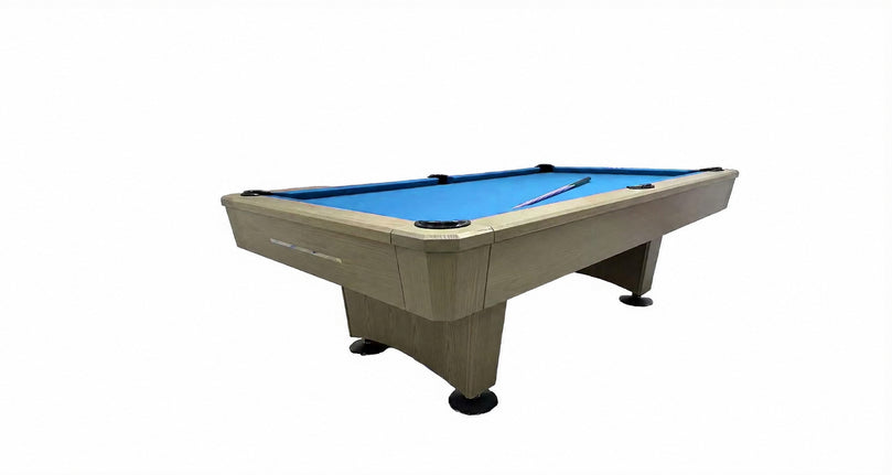 8-5 Azure 8FT Billiard Table with Maple Wood Frame & Light Blue Felt