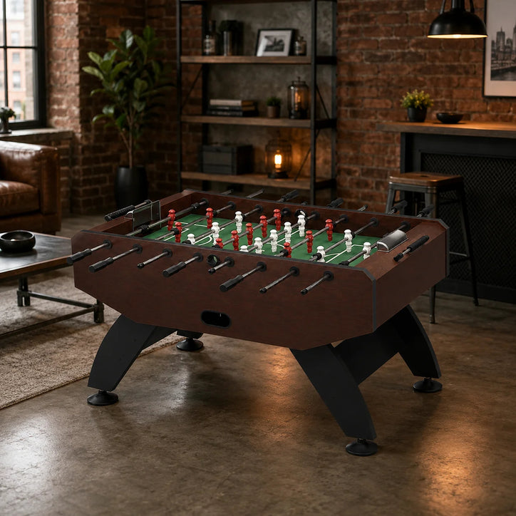 ST111 Foosball Table Compact MDF Home Soccer Table with Adjustable Legs