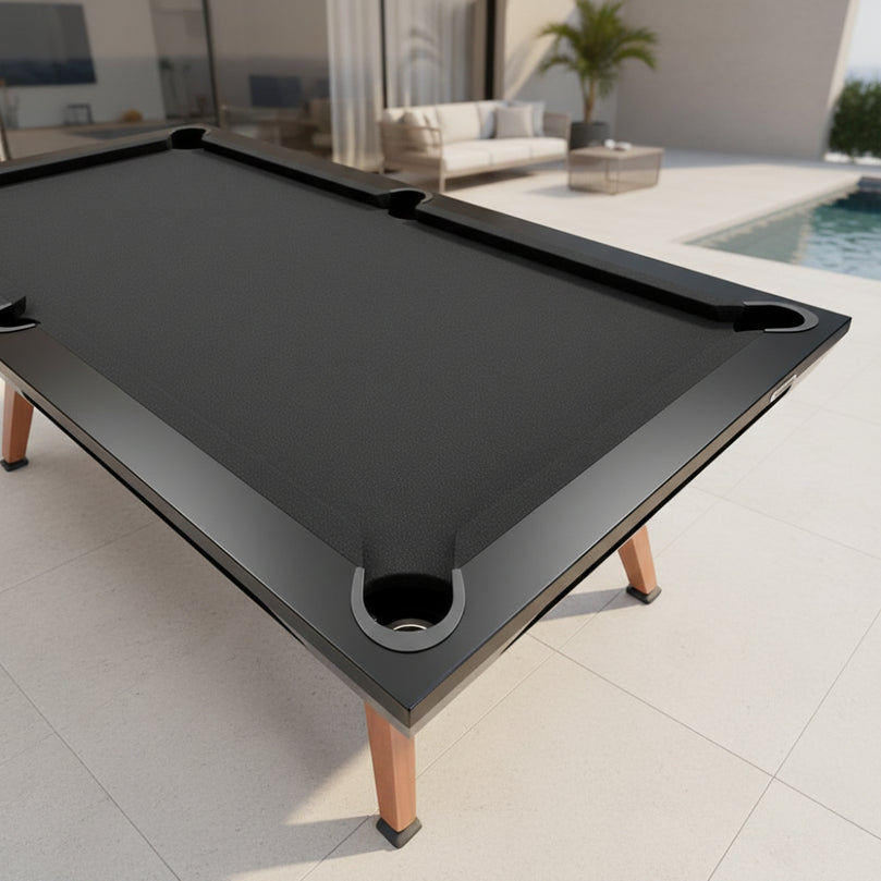 Xsports Outdoor Billiard Pool Table – Full-Size Weather-Resistant Table with Dining Conversion Option