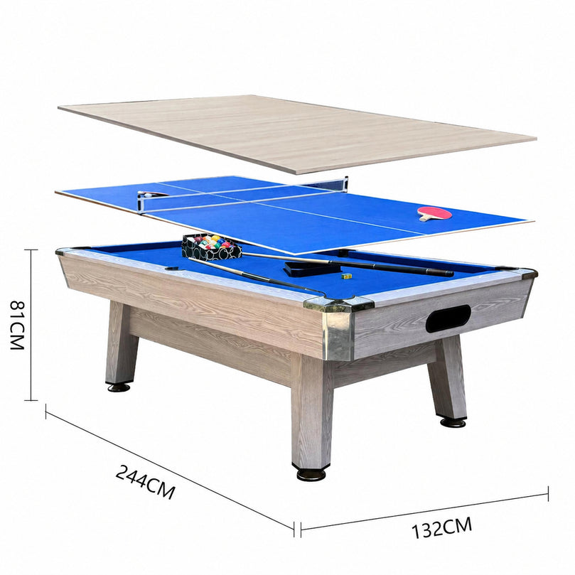 Billiard Table 8FT Indoor 3 in 1 Multi Functional Billard Pool Table Solid Wood Marble Slate Snooker High Quality Billiard Tables