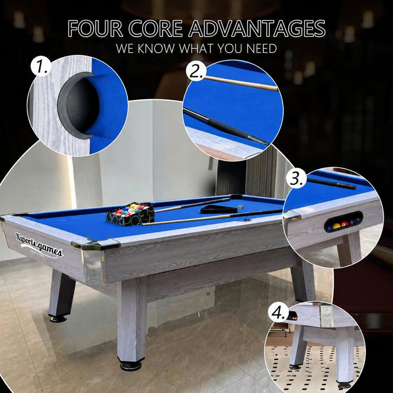 Billiard Table 8FT Indoor 3 in 1 Multi Functional Billard Pool Table Solid Wood Marble Slate Snooker High Quality Billiard Tables