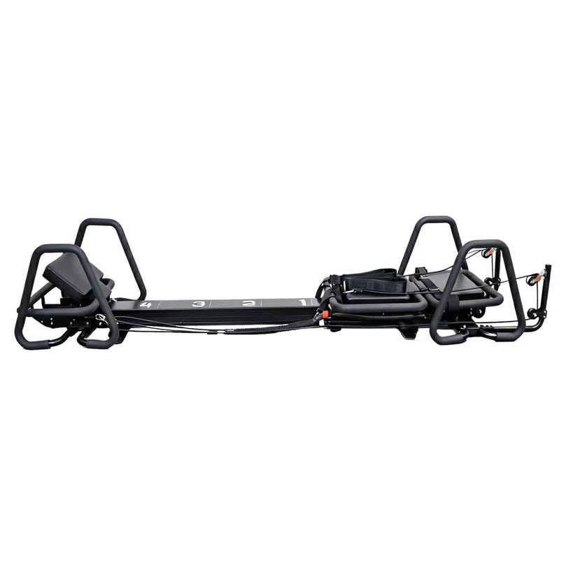 Black Aluminum Pilates Reformer Machine for Fitness Clubs Studio Use and Home Training