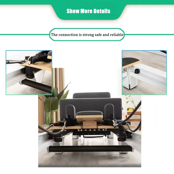 COOLBABY SSZ-PLT04 Pilates Core Bed Yoga Bed Sports Aluminum Alloy Material Home Stretch Home Stretch Training Fitness Equipment Folding Model - COOLBABY