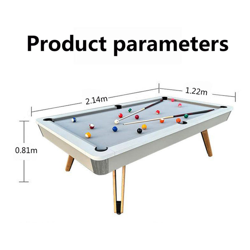7-ft 3 IN 1 Professional Billiard Pool Tables with Full Accessory Pool Table with Table Tennis Top - White with Grey Felt