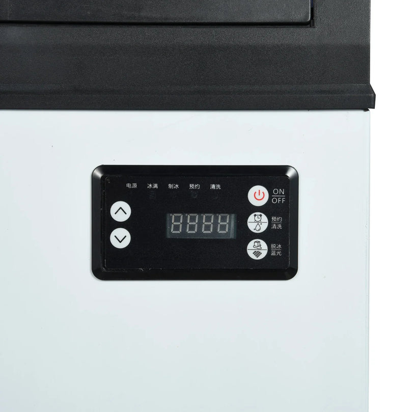 Bottled Water or Tap Water Ice Maker Machine, 40-50kg in 24H Stainless Steel Under Counter ice Machine with 17.6lbs Ice Storage Capacity, Freestanding Ice Maker.