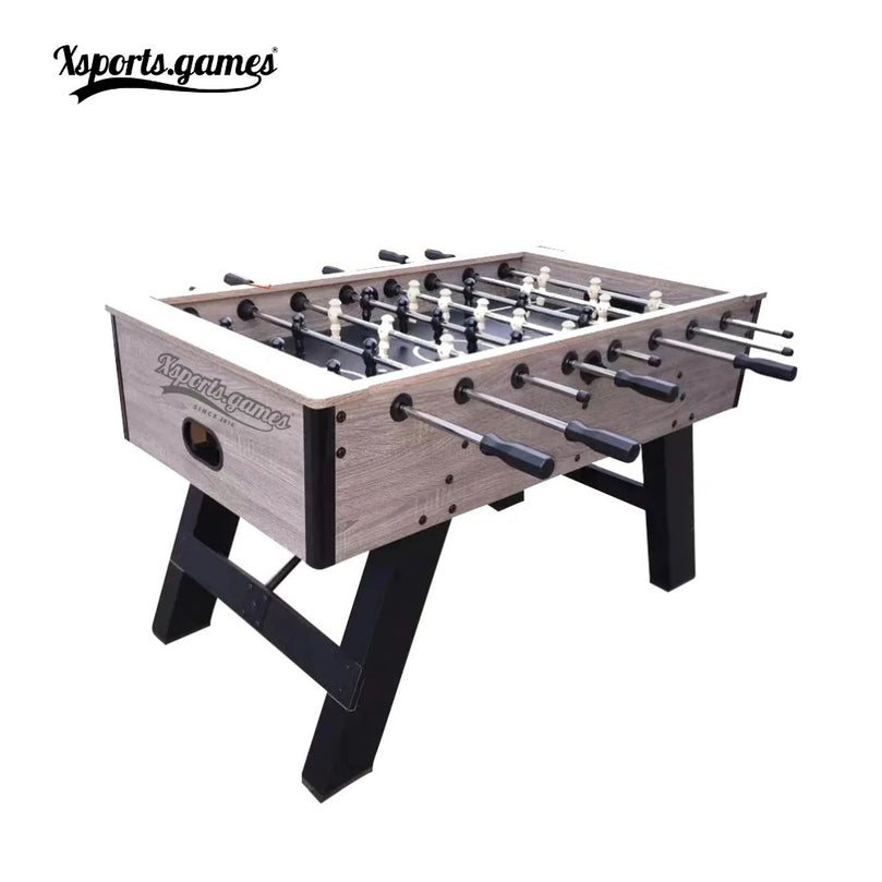 X-Sports 55" Foosball Table for Adults – Arcade-Style Soccer Game Table with Wood Veneer, Metal Rods & Scoreboard – Model DGMT-7010