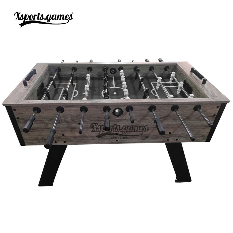 X-Sports 55" Foosball Table for Adults – Arcade-Style Soccer Game Table with Wood Veneer, Metal Rods & Scoreboard – Model DGMT-7010