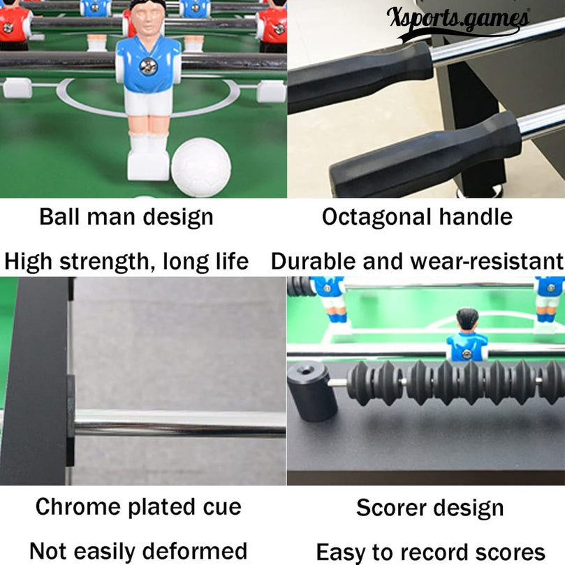 X-Sports Foosball Table Game – Standard Size Indoor/Outdoor Soccer Table for Adults & Families, All-Weather Multi-Person Sports Game Table