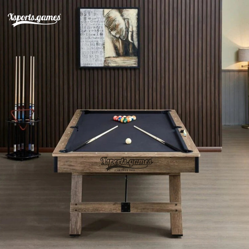 3 in 1 8ft Pool Billiard Table + Household Table Tennis Table + meeting or dining table Multi Function Game Table