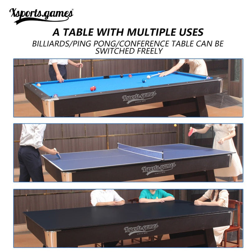 XSports 8FT Auto Ball Return Pool Billiard Table – Perfect for Family Game Rooms