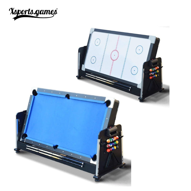 4 in 1 DGMT-3005 7ft Blue Pool Table Billiard + Air Hockey + Tennis Table