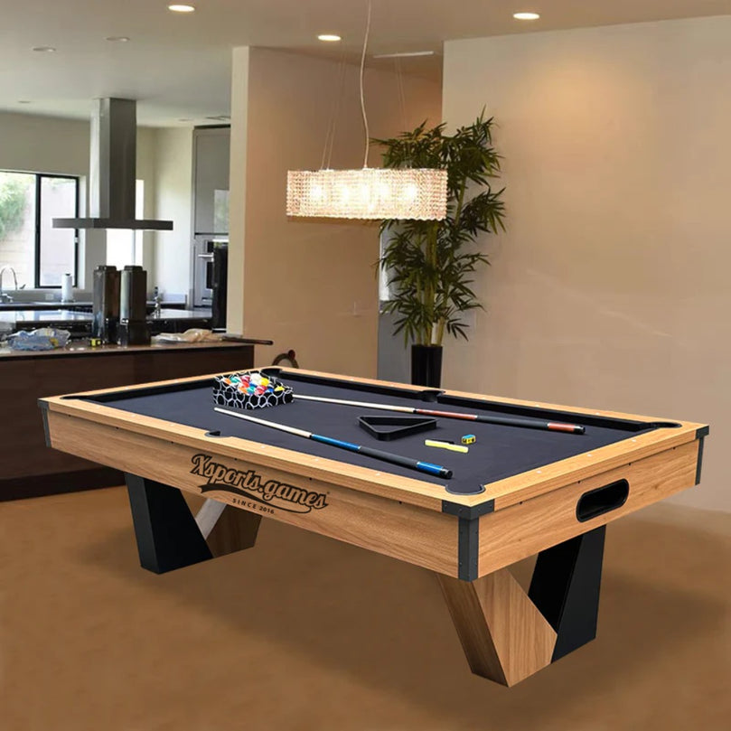 7 FT Pool Tables Billiards for Indoor Home Use,Billiards/Table Tennis/Dining Table Multi-functional 3 in 1,High Density Board Billiard Table