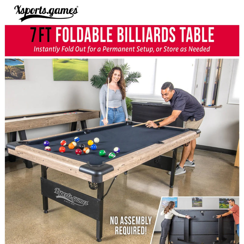 7ft portable pool table