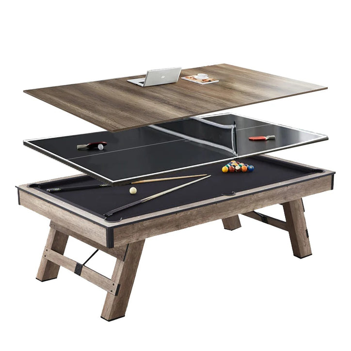3 in 1 8ft Pool Billiard Table + Household Table Tennis Table + meeting or dining table Multi Function Game Table