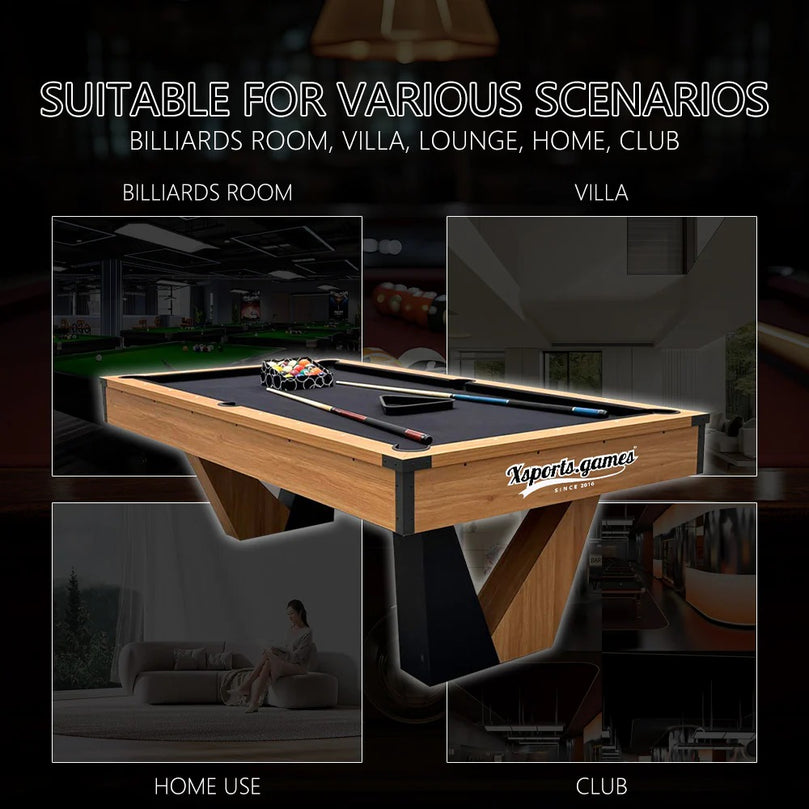 7 FT Pool Tables Billiards for Indoor Home Use,Billiards/Table Tennis/Dining Table Multi-functional 3 in 1,High Density Board Billiard Table