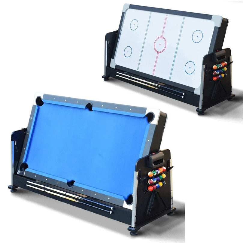 4 in 1 DGMT-3005 7ft Blue Pool Table Billiard + Air Hockey + Tennis Table-GCC Home Center