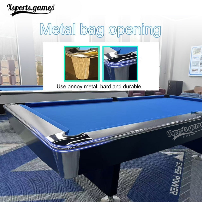 X-Sports Indoor Luxury 9FT Slate Pool Billiards Table – Professional Snooker & Billiard Table for Club Use