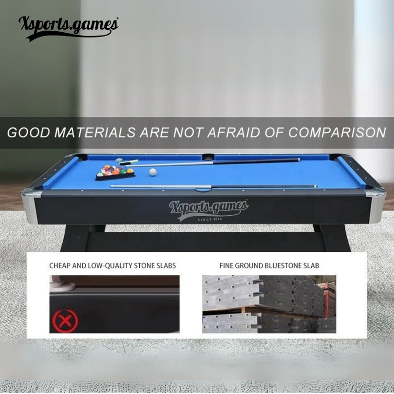 X-Sports 7FT Auto Ball Return Billiard Pool Table – Classic Indoor Pool Table for Home, Club & Gym Use