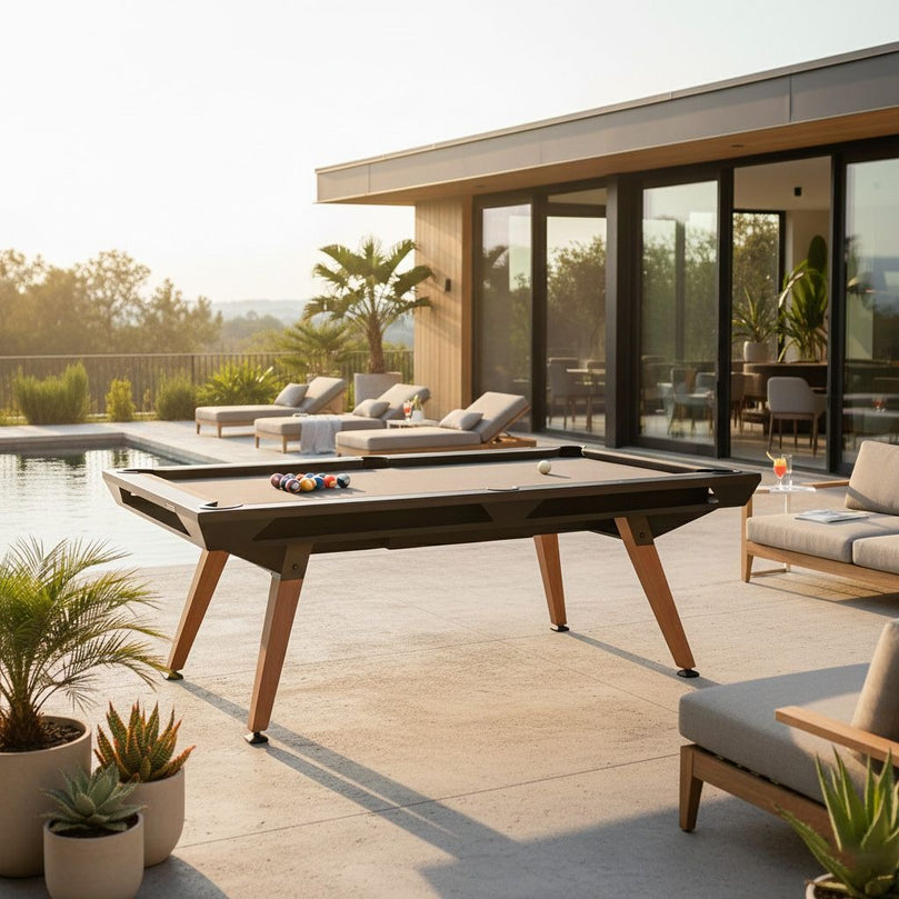 Xsports Outdoor Billiard Pool Table – Full-Size Weather-Resistant Table with Dining Conversion Option