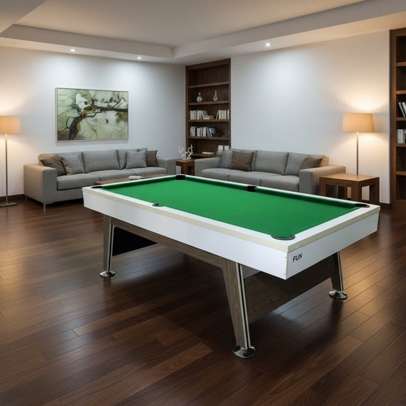 8FT Professional Wooden Pool Table with K66 Rubber Bumpers & 1-Inch Accuslate Playing Surface