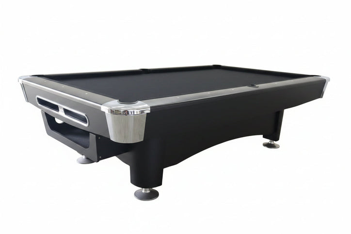 9FT Natural Slate Pool Table | Solid Maple Wood Billiard Table with Moorj 900 Felt | Premium Professional Game Room Pool Table