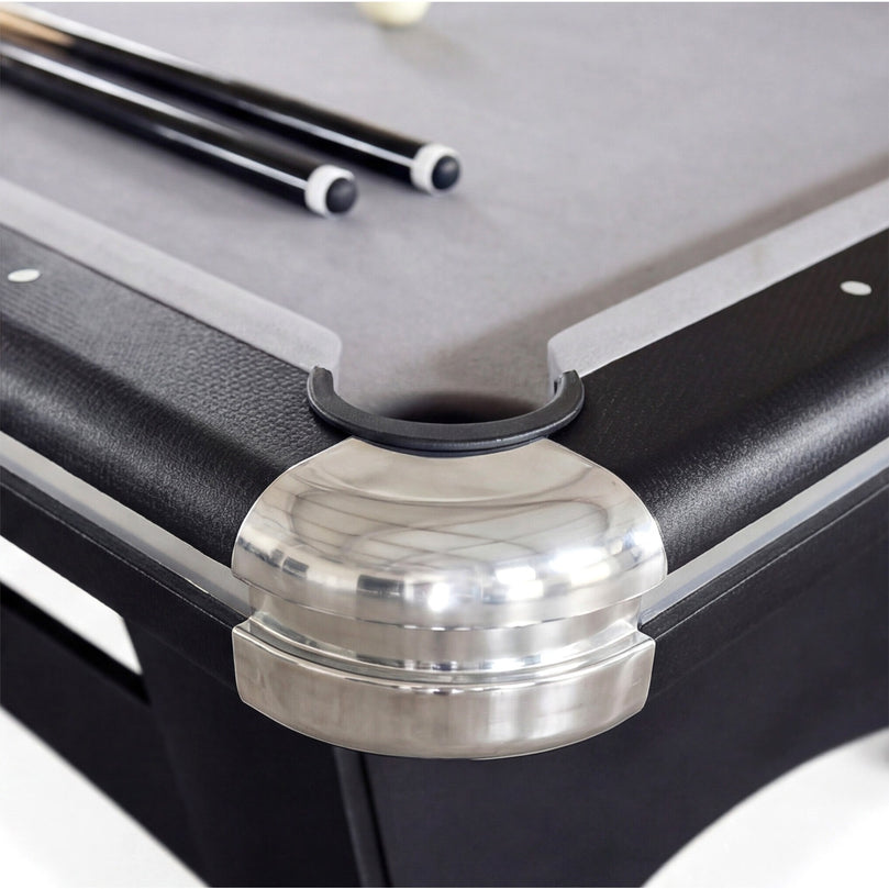 XSports 7FT Pool Table | Black MDF Billiard Table with Accessories