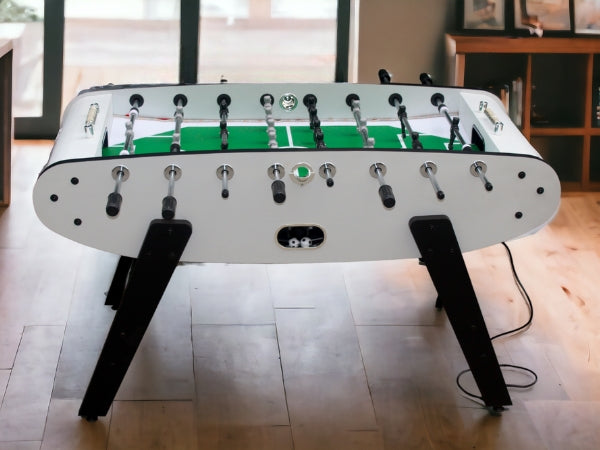 Foosball Table with Blue LED Light, Stylish & Durable Design