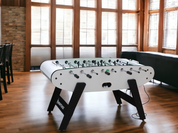 Foosball Table with Blue LED Light, Stylish & Durable Design