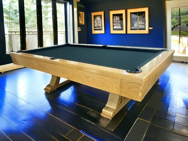 Luxury Handicraft Pool Table – 8ft | Natural Oak Finish Drop Pocket